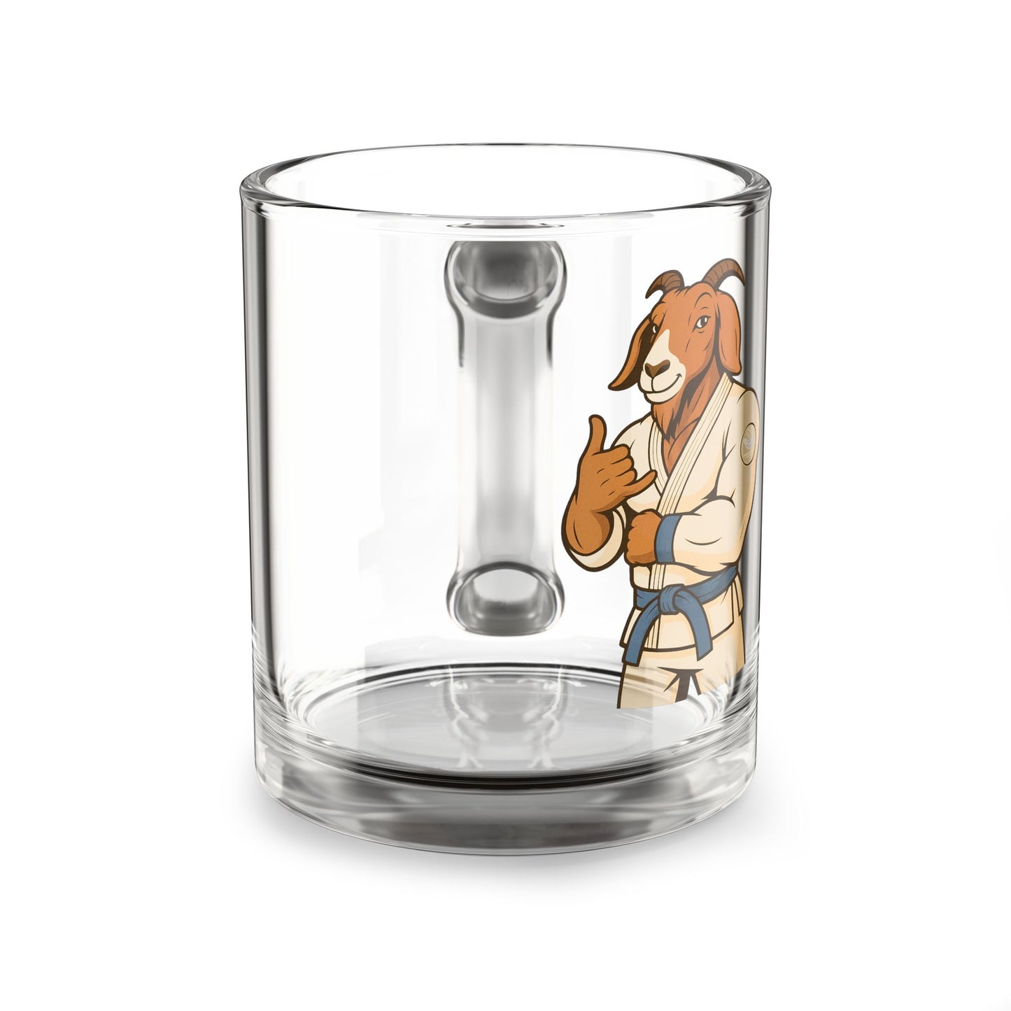 Jiujitsu Goat Glass Mug, 10oz